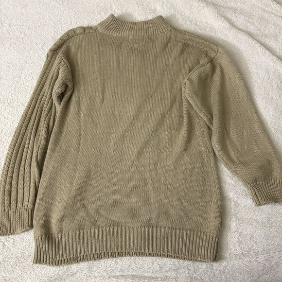 Vintage ADOLFO New York Women's Sweater Size Medium Wool Beige Crewneck Comfort - Picture 5 of 8